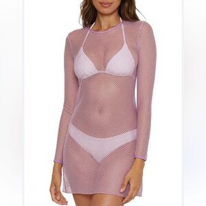 BECCA Sheer Beach Cover Ups Malva Size Large